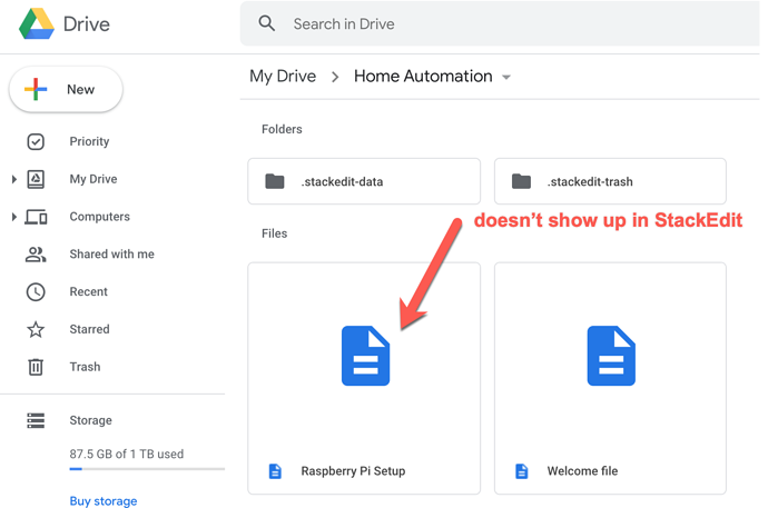 workspace google drive